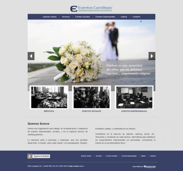 Diseño Web Adaptable de Eventos Candilejas
