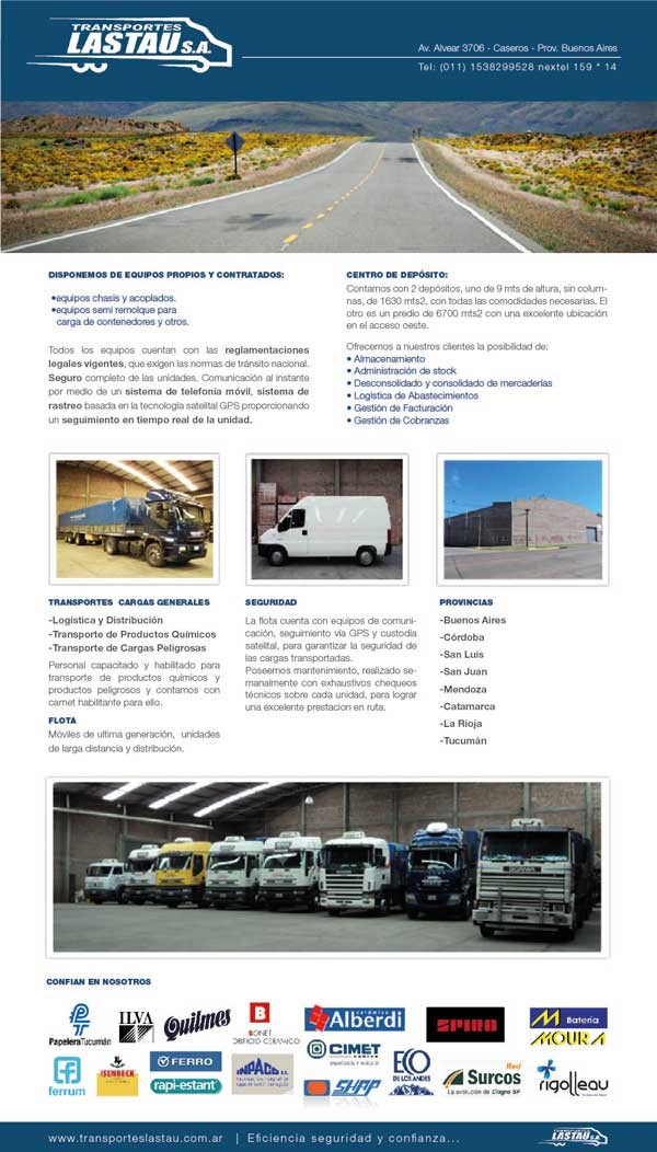 Transportes Lastau - Diseño de Newsletter