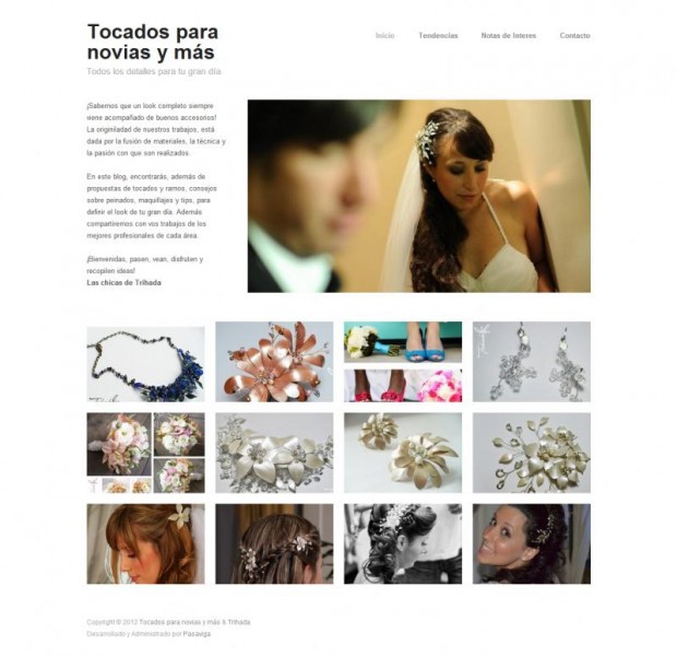 Wordpress - Tocados para Novias