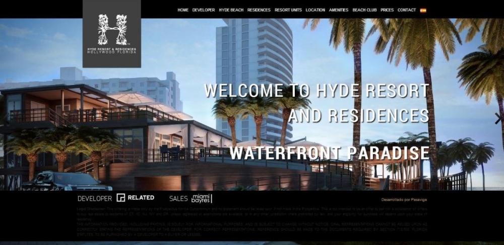 Diseño Web Hyde Beach Residences