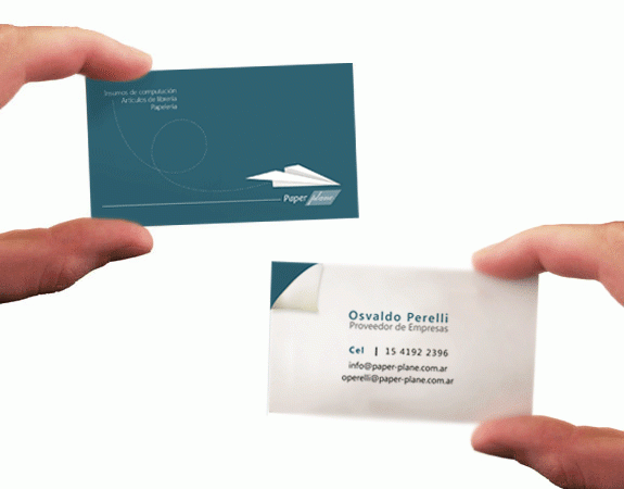 Tarjetas personales Paper Plane