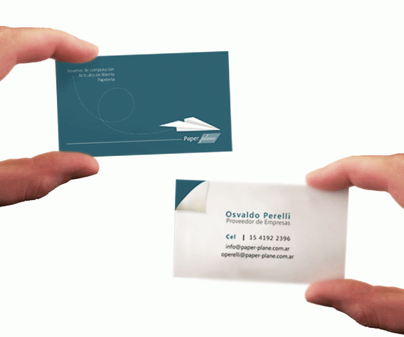 Tarjetas personales Paper Plane